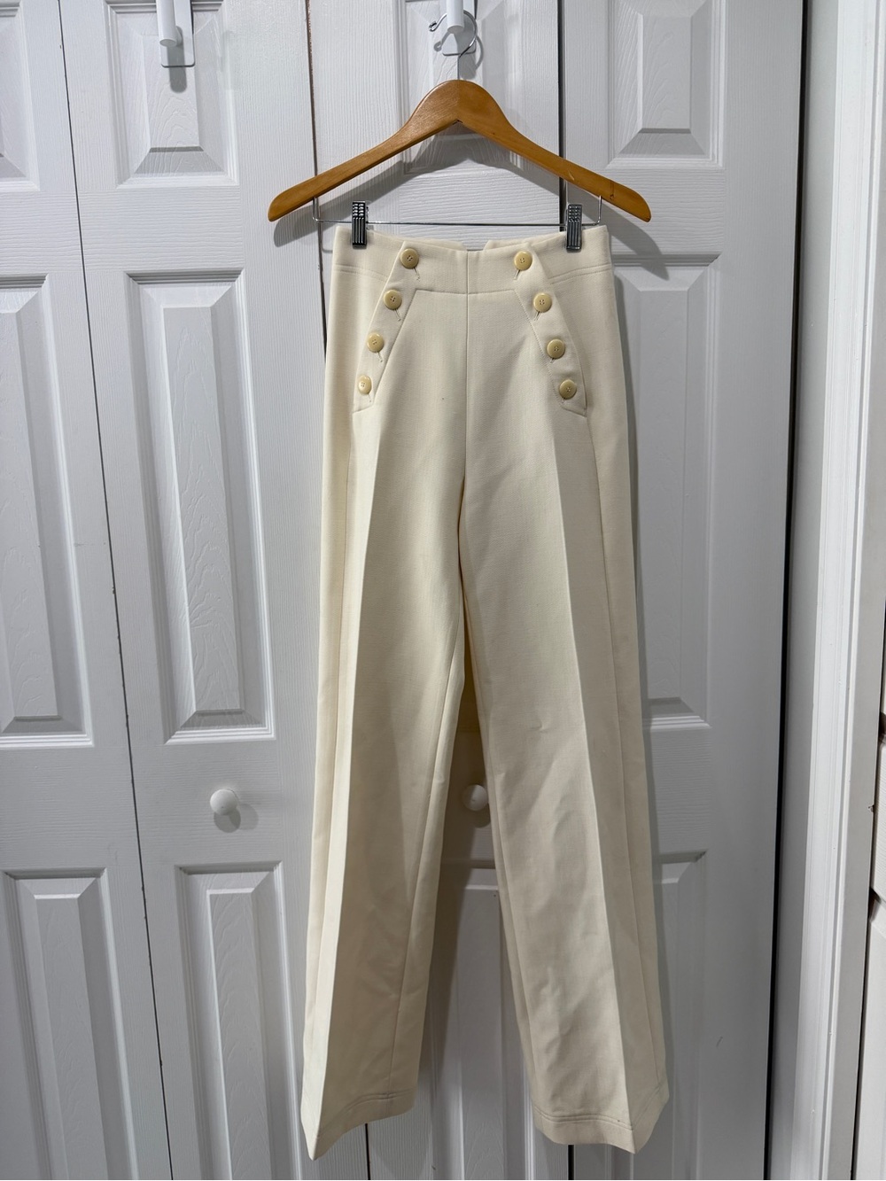 Sézane Marino Trousers Ecru, Size 34 US 2 - Picture 2 of 3
